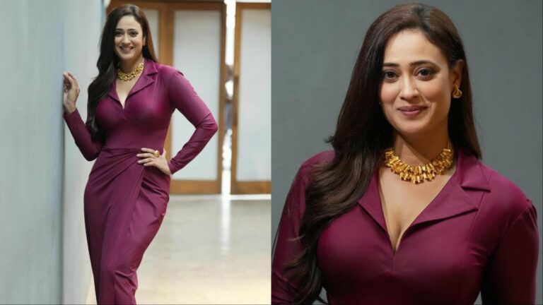 Here’s How Shweta Tiwari Styled A Deep Purple Gown With Effortless Sophistication | Lifestyle News