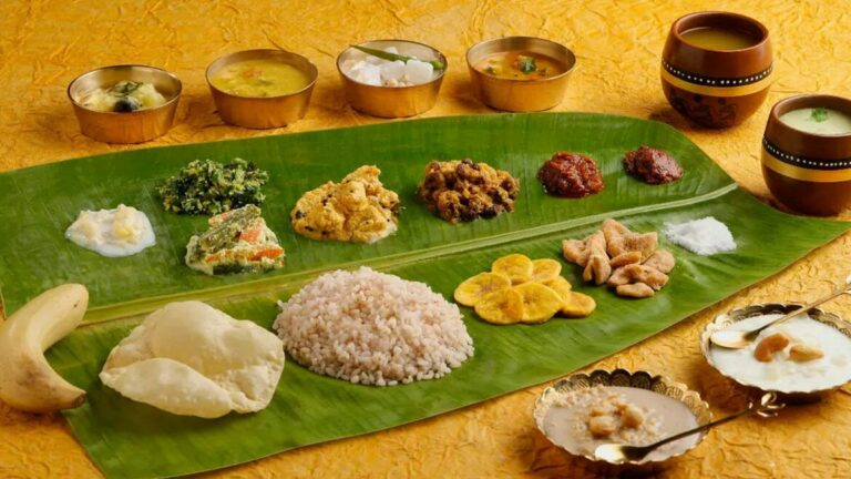 Onam Sadya Tradition Why It Is Served on a Banana Leaf in Kerala