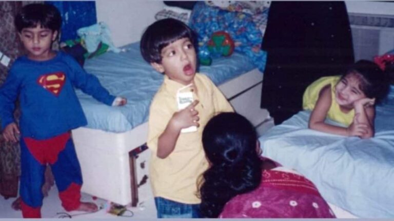 Aryan Khan Poses As Superman, Ahaan Panday Holds A Toy Phone In Childhood Pic Shared By Ananya Panday | Bollywood News