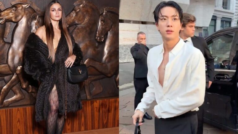 Alia Bhatt, BTS’ Jin Fans Lose It After Spotting Them Together At Milan Fashion Week | Watch | Bollywood News