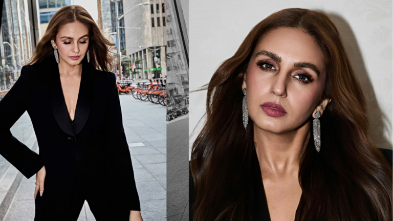 Huma Qureshi Honours Giorgio Armani In A Timeless Black Suit At Bayaan Promotions In Toronto | Lifestyle News