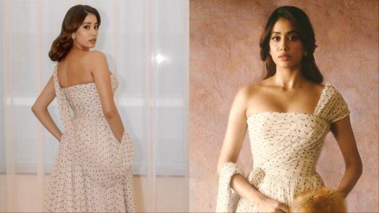 Janhvi Kapoor’s Custom Miu Miu Gown Comes With A Saree-Inspired Silhouette | Lifestyle News