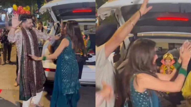 Tejasswi Prakash, Karan Kundrra Groove At Ganpati Visarjan; Fans Call Them ‘Couple Goals’ | Television News