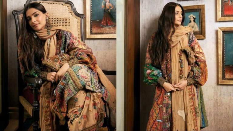 Sonam Kapoor Celebrates Diwali In A Handcrafted Patchwork Rimple & Harpreet Ensemble | Fashion News