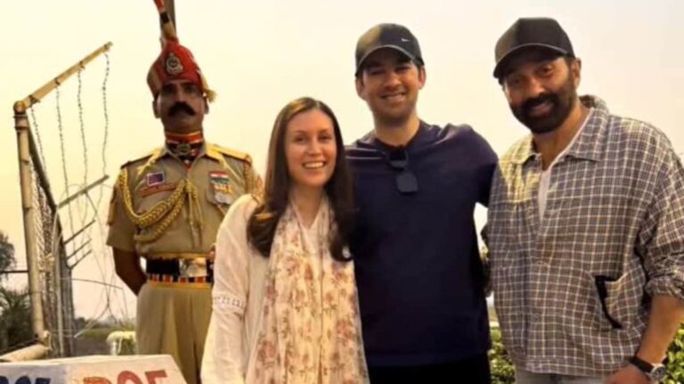 ‘Hindustan Zindabad’: Sunny Deol Visits Attari Border With Son Karan Deol, Meets BSF Jawans | Bollywood News