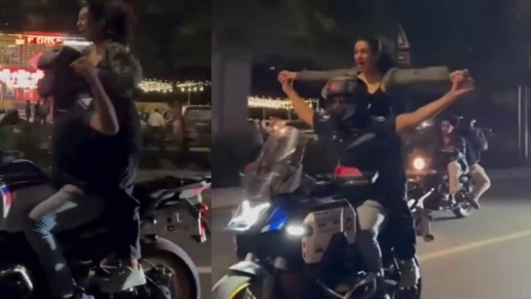 Tiku Talsania, Manasi Parekh Perform Dangerous ‘Titanic Pose’ Bike Stunt To Promote Film Misri: ‘Stupidity In 4K’ | Video | Viral News