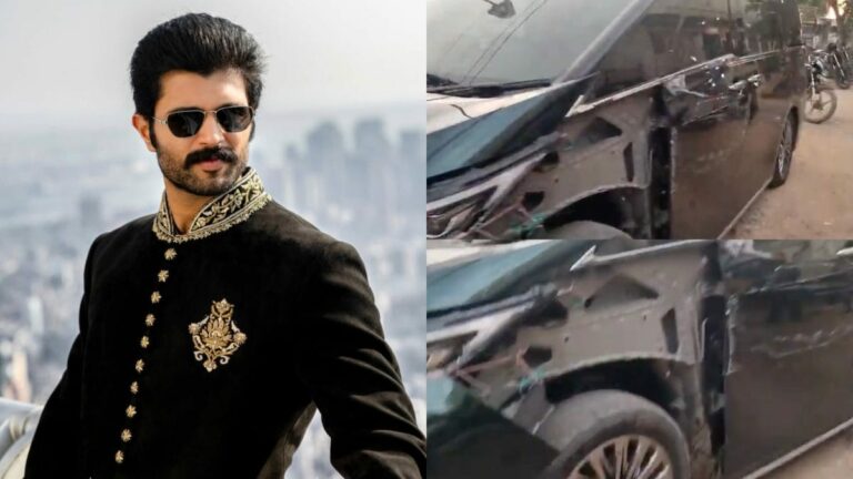 Vijay Deverakonda Meets With Car Accident Near Hyderabad; Visuals Of Damaged Car Surface | Telugu Cinema News